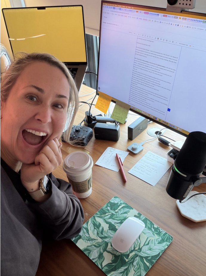 Kristen Gale, working from home